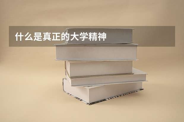 什么是真正的大学精神
