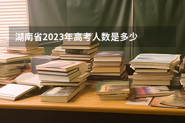 湖南省2023年高考人数是多少