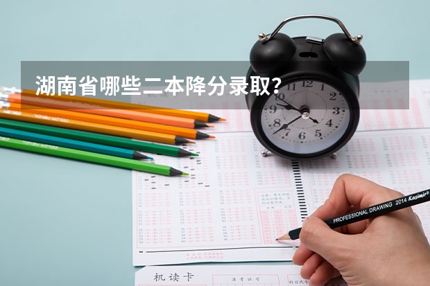 湖南省哪些二本降分录取？