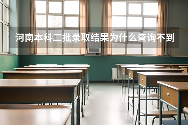 河南本科二批录取结果为什么查询不到