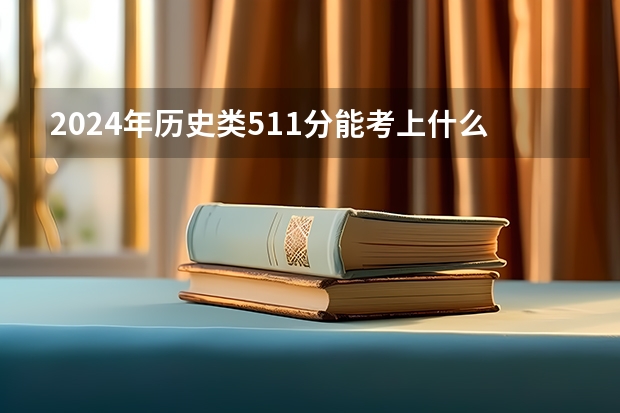2024年历史类511分能考上什么大学？