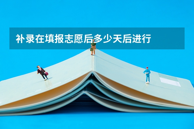 补录在填报志愿后多少天后进行