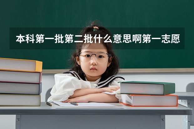 本科第一批第二批什么意思啊.第一志愿第二志愿有什么