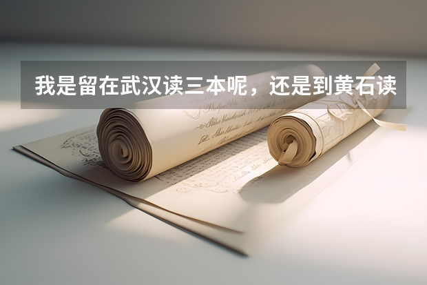 我是留在武汉读三本呢,还是到黄石读二本?谢谢