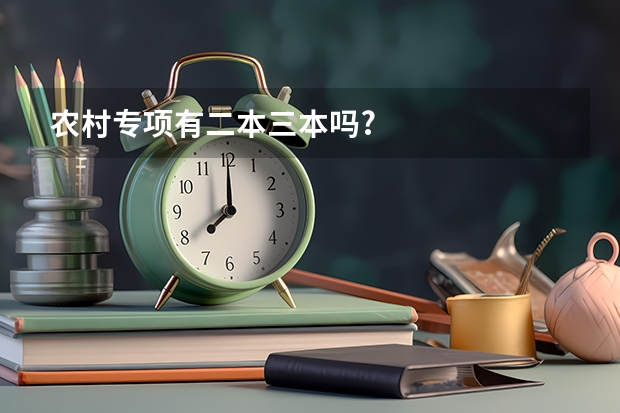 农村专项有二本三本吗?